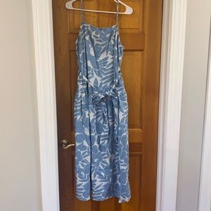 Chambray Floral Maxi Dress